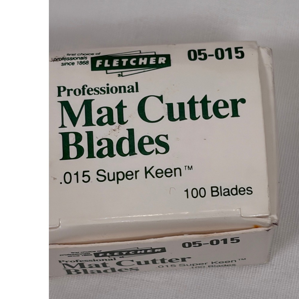 Fletcher 05-015 Professional Mat Cutter Blades .015 Super Keen 100 Count Box - Picture 2 of 6
